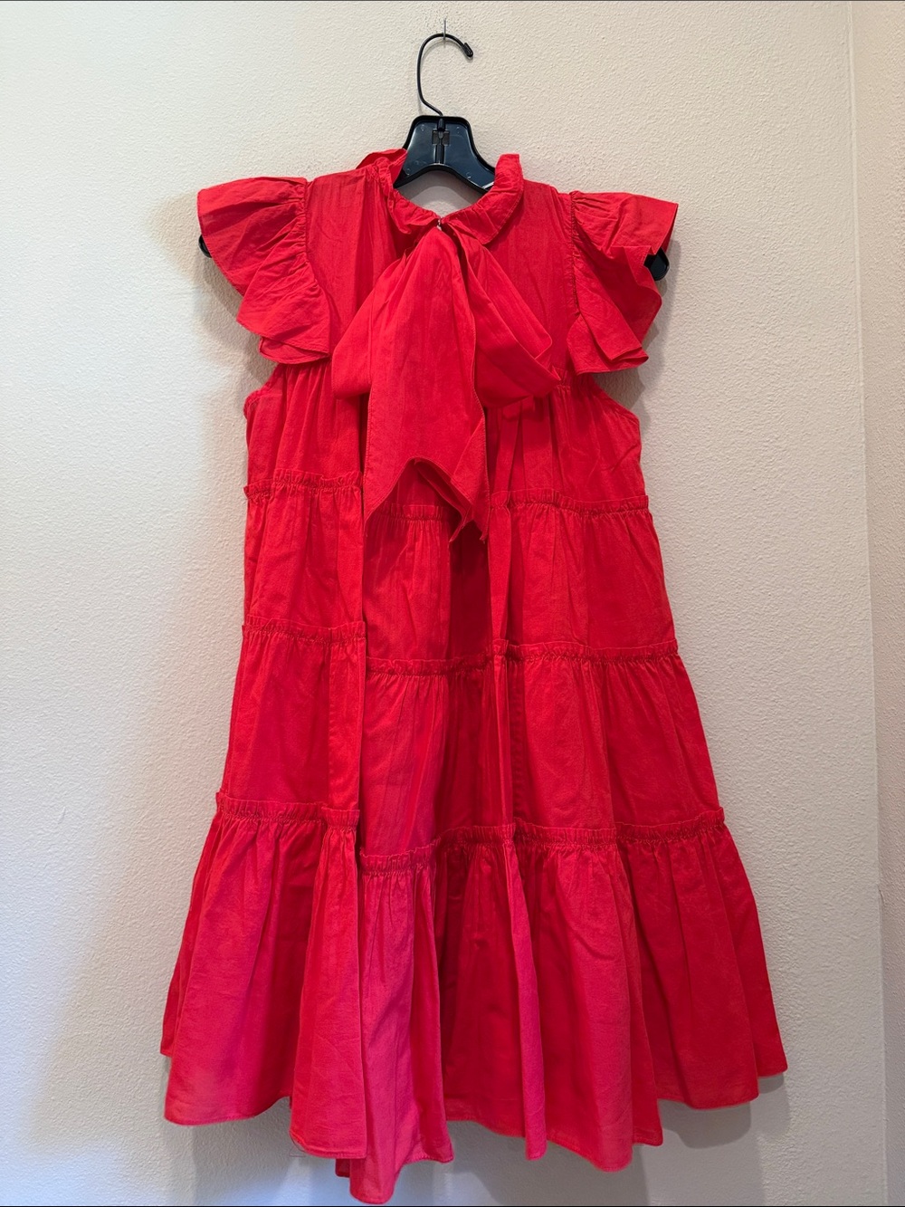 Rhode Tiffany Dress in Candy Red Ruffle Tiered Dress - Picture 3 of 6